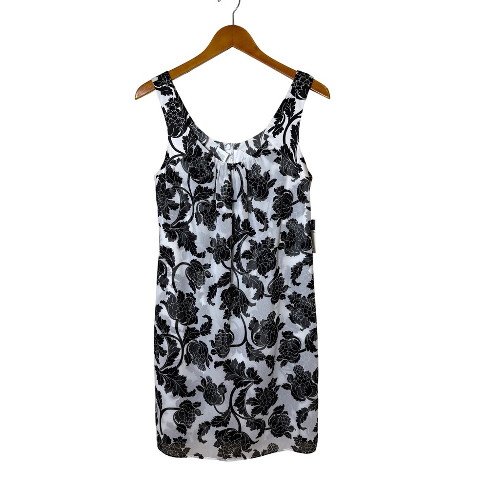 New Lauren Ralph Lauren Women Shift Dress XL Black Swim Dress Floral Damask